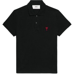 Ami Paris, Heren, Tops, Zwart, Maat: S Katoen,