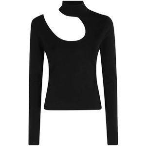 Federica Tosi, Dames, Truien, Zwart, Maat: XS Viscose,