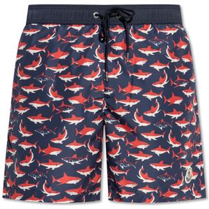 Moncler, Heren, Badkleding, Blauw, Maat: S Polyamide,