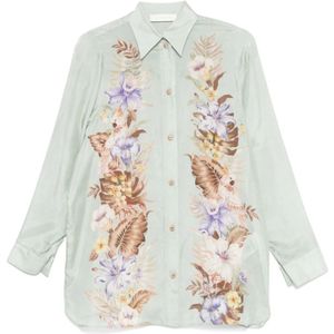 Zimmermann, Dames, Blouses & Shirts, Groen, Maat: S