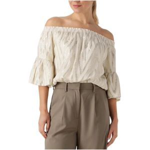 Bruuns Bazaar, Dames, Blouses & Shirts, Beige, Maat: M Linnen,