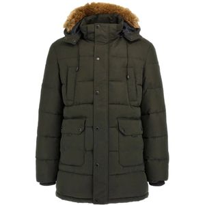 Guess, Heren, Jassen, Groen, Maat: XS Poliester,