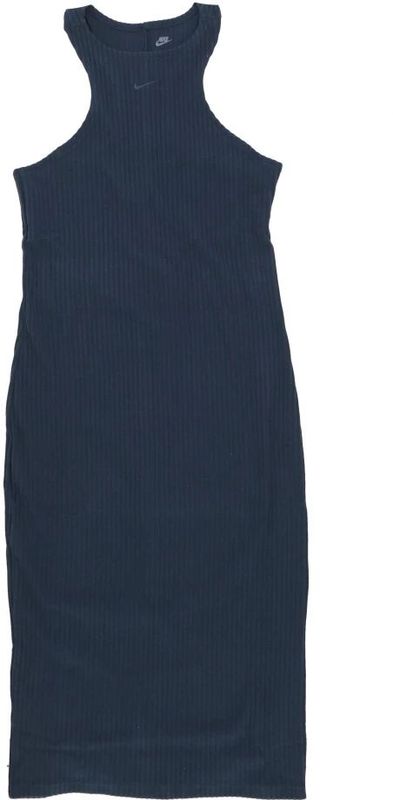 Nike - Geribde Midi-jurk - Blauw - Dames