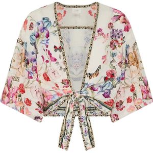 Camilla, Dames, Blouses & Shirts, Veelkleurig, Maat: Xs/S Linnen,