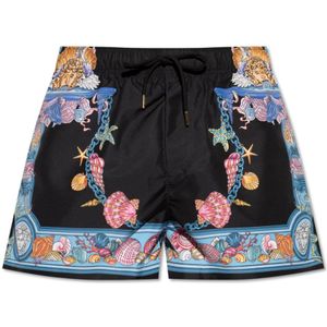 Versace, Heren, Badkleding, Zwart, Maat: 3XL Poliester,