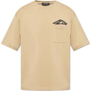Dsquared2, Heren, Tops, Beige, Maat: XS Katoen,