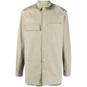 Jil Sander, Heren, Overhemden, Groen, Maat: XS Katoen,