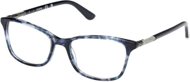 Guess - Stijlvolle Brillen - Lichtblauw - Acetaat - Browline Contour