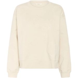 Cream, Dames, Sweatshirts & Hoodies, Beige, Maat: M Katoen,