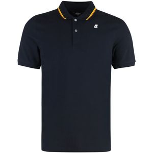 K-Way, Heren, Tops, Blauw, Maat: M Katoen,