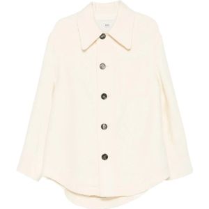 Ami Paris, Dames, Jassen, Beige, Maat: S Wol,