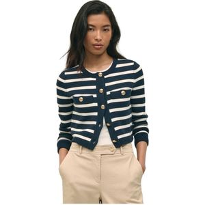 Brooks Brothers, Dames, Truien, Blauw, Maat: M Katoen,