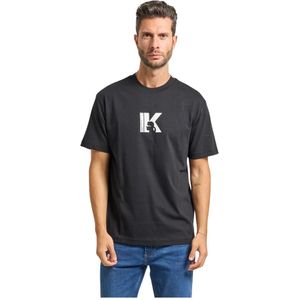 Karl Lagerfeldvoor mannen. A3M17057 Wit T-shirt met logo (XS), Casual, Katoen, Korte mouwen