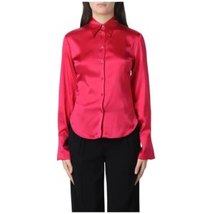 Pinko, Dames, Blouses & Shirts, Roze, Maat: XS Zijde,