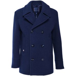 Tommy Hilfiger - Premium Desert Sky - Mantel - Blauw - Wolmix