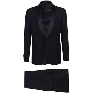 Lardini, Heren, Pakken, Blauw, Maat: XL Wol,