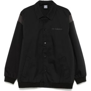 New Balance, Heren, Jassen, Zwart, Maat: M