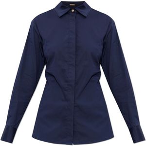 Cult Gaia, Dames, Blouses & Shirts, Blauw, Maat: L Katoen,