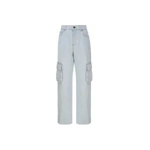 Pinko Cargo Denim Jeans met Zakken , Blue , Dames , Maat: W28