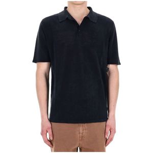 Roberto Collina, Heren, Tops, Blauw, Maat: L Linnen,