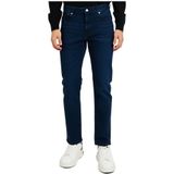 Slim fit jeans van katoenmix, model 'BLEECKER'