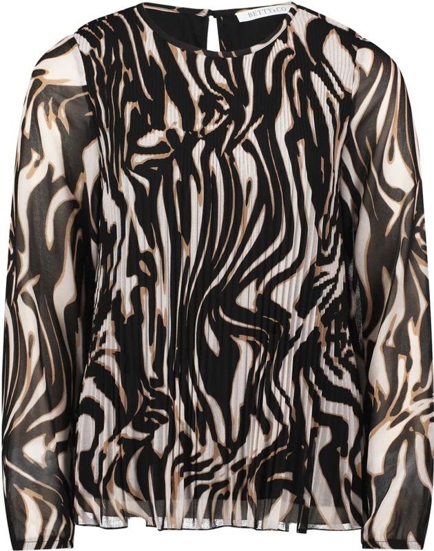 Betty & Co, Dames, Blouses & Shirts, Zwart, Maat: S Poliester,