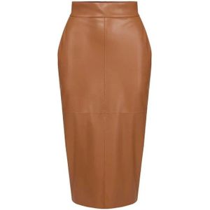 Elisabetta Franchi, Dames, Rokken, Bruin, Maat: XS Viscose,
