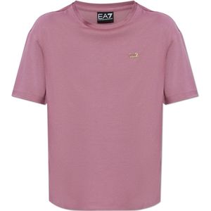 Emporio Armani Ea7, Dames, Tops, Roze, Maat: XS