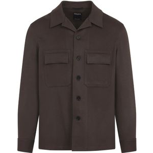 Zegna, Heren, Jassen, Bruin, Maat: XL Kasjmier,