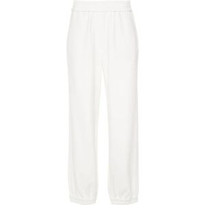 Brunello Cucinelli, Dames, Broeken, Wit, Maat: L Jersey,