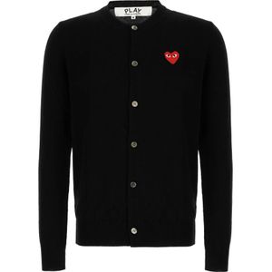 Comme des Garçons Play, Heren, Truien, Zwart, Maat: S Wol,