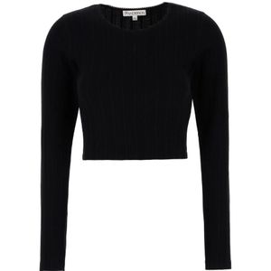 JW Anderson - Anchor - Crop Top - Zwart - 100% Katoen