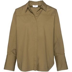 Hést, Dames, Blouses & Shirts, Groen, Maat: XS Katoen,