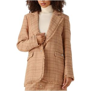 Silvian Heach, Dames, Jassen, Bruin, Maat: 2XS Poliester,