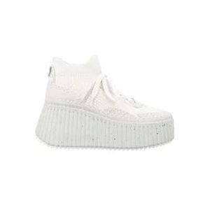 Chloé Witte Wedge Sneaker Aw23 , White , Dames , Maat: 38 EU