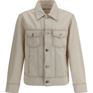 Ami Paris, Heren, Jassen, Beige, Maat: L Denim,
