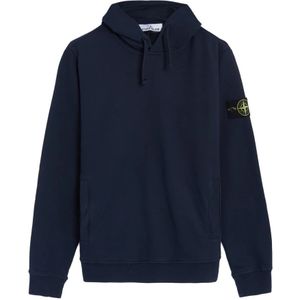 Stone Island, Heren, Sweatshirts & Hoodies, Blauw, Maat: XL Katoen,