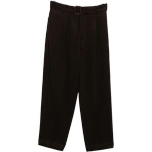 Emporio Armani, Heren, Broeken, Bruin, Maat: S Wol,