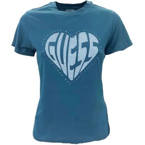 Guess, Dames, Tops, Blauw, Maat: XS