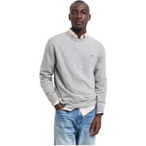 Gant, Heren, Truien, Grijs, Maat: XL Wol,