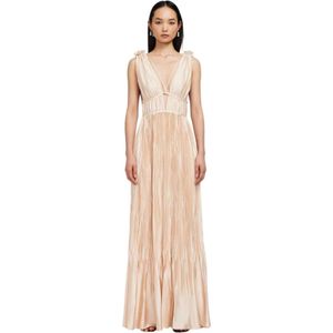 Simkhai, Dames, Jurken, Beige, Maat: S Taf,