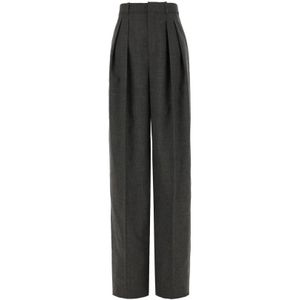 Saint Laurent, Dames, Broeken, Grijs, Maat: S