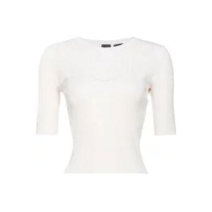 Pinko Witte Truien voor Vrouwen , White , Dames , Maat: S