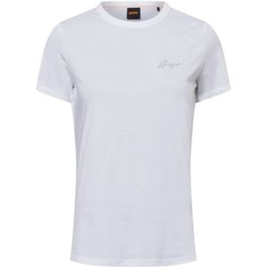 Hugo Boss, Dames, Tops, Wit, Maat: M Katoen,