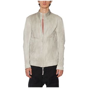 Boris Bidjan Saberi, Heren, Jassen, Grijs, Maat: M Leer,