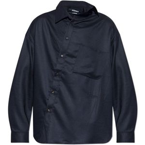 Jacquemus, Heren, Overhemden, Blauw, Maat: M Wol,