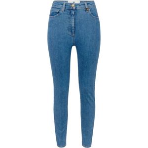 Elisabetta Franchi, Dames, Jeans, Blauw, Maat: W29 Katoen,