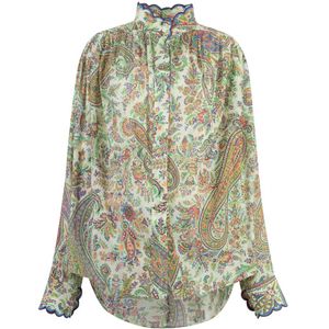 Etro, Dames, Blouses & Shirts, Veelkleurig, Maat: XS Katoen,
