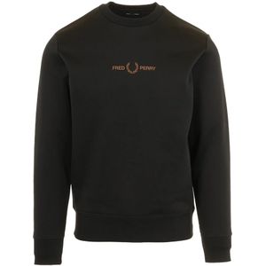 Fred Perry, Heren, Sweatshirts & Hoodies, Zwart, Maat: M