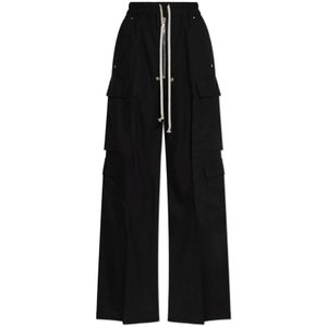 Rick Owens, Dames, Broeken, Zwart, Maat: 2XS Katoen,
